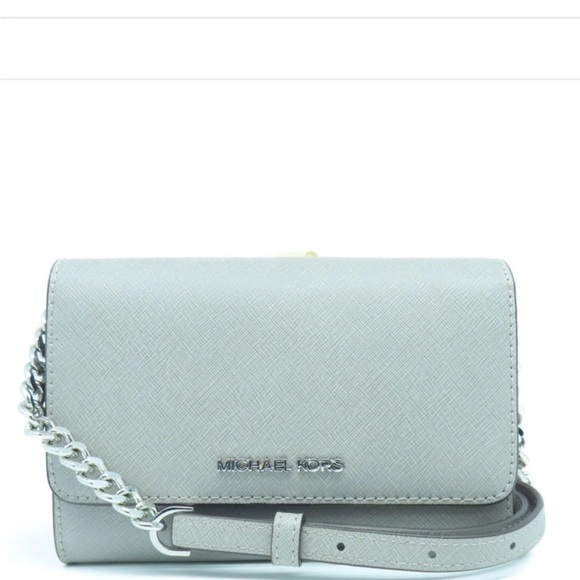 Michael Kors Handbags - Michael Kors Silver Crossbody Bag